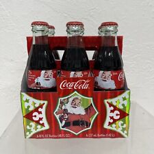 2006 Coca-Cola 75th Anniversary Santa Holiday six pack 8oz Bottles picture