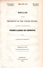 Original 1827 U.S. Document John Quincy Adams, Creek Indian Lands in Georgia picture
