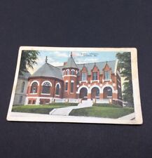 Auburn Maine Postcard Old Vintage Card (Litho) Public Library 1919 Used  picture