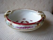 Antique 1911 RC Noritake Nippon Hand Painted Heavy Floral Gilding 2 Handled Bowl picture