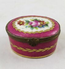 Antique French Paris Porcelain Limoges Hand Painted Trinket Box  2