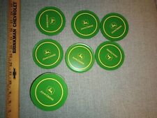 Set of (6) John Deere Coasters in Tin picture
