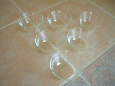 6 vtg Pyrex 463 Custard Dessert Cups Ramekins set 6 oz Clear Glass Scalloped picture