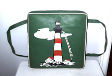 VINTAGE TAPATCO BOAT SEAT CUSHION BUOYANT LIFE PRESERVER WITH LIGHTHOUSE picture