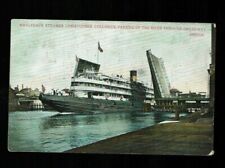 Milwaukee,WI Whaleback Steamer Christopher Columbus passing Broadway Bridge 1907 picture