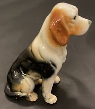 Vintage Beagle Dog Bone Sitting Figurine Puppy Miniature 3 1/4” Statue picture