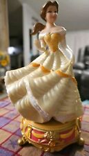 Disney's Beauty and The Beast Belle Porcelain Figurine with Jewel Base NO BOX picture
