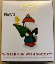 2021 Hallmark Keepsake Miniature Ornament Winter Fun With Snoopy 24th NIB picture