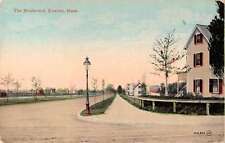 the boulevard in everett Massachuestts L2619 Antique Postcard picture