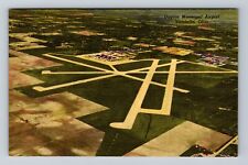 Vandalia OH-Ohio, Aerial Dayton Municipal Airport, Antique Vintage Postcard picture