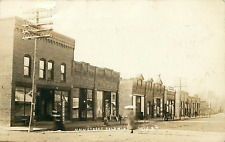 RPPC Postcard Antique Baldwin Wisconsin Main Street 1913 picture