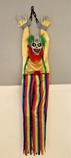 Animated Hanging Creepy Clown Halloween Prop Talking Kicking Light Up 5 Ft picture
