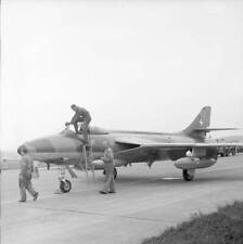 Pilot boarding Hawker Hunter Dubendorf 1959 Old Historic Photo picture