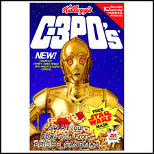 Fridge Fun Refrigerator Magnet STAR WARS: C-3PO'S BREAKFAST CEREAL 80s Retro picture