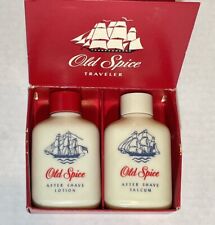 Vintage New Shulton Old Spice Traveler After Shave Lotion After Shave Talcum Box picture