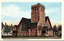 First Congregational Church Laconia NH New Hampshire Postcard UP Divided Back picture