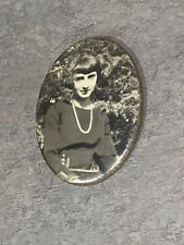 Vintage Early Century Celluloid Pocket Mirror Young Lady picture
