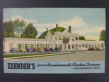 Frankenmuth Michigan Zehnder's Restaurant Cars Curt Teich Linen Postcard 1948 picture