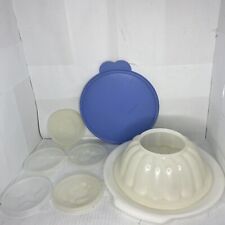 Vintage Tupperware Jell-O Mold #616 Set w/ 5 Patterns & Serving Plate & Lid picture
