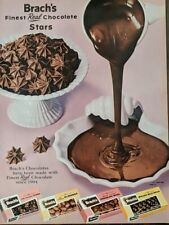 1958 Vintage Brach's Chocolate Print Ad, Malted Milk Balls, Almonds, Stars picture