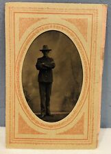 Rare 1800s INDIAN WARS SPANISH AMERICAN WAR TINTYPE Army MILITARY SOLDIER PHOTO picture