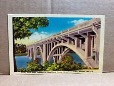 Henley Street Bridge Knoxville Tennessee Linen Postcard picture