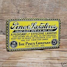 Original PINEX LAXATIVES MEDICAL RX TINS Empty Pharmacy Medicine Tin 1900s NOS   picture