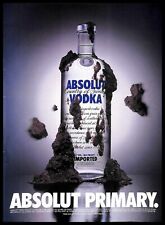 1996 Absolut Vodka PRINT AD Primary Bottle Art Design Alcohol picture