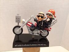 Coots Old Bikers Figurine No. 4992 Motor Running Bobble Couple Great Cond. Fun picture