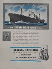 1942 General Machinery Corporation Fortune WW2 Print Ad Q3 Liberty Ships Victory picture
