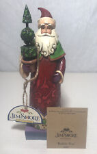 Jim Shore 2008 Holiday Trim Santa with Topiary Tree Figure 8”  #4010849 picture