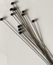 Vintage Antique Hat Pin Lot Black Top 7”-10” Victorian Mourning Hat Stick Pins picture