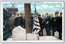 Philadelphia Pennsylvania PA Postcard Gen. Joffre At Benj. Franklin's Grave picture