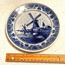Vintage Blue (Blauw) Delft Handpainted Holland Wall Plate picture