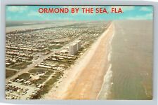 Ormond By The Sea FL-Florida, Aerial View Ocean, Vintage Postcard picture