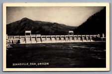 Postcard Bonneville Hyrdoelectric Dam Columbia River Oregon c1950s Unposted picture