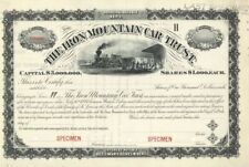 Iron Mountain Car Trust - Specimen Stock - Specimen Stocks & Bonds picture