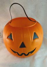 Empire Pumpkin Candy Pail Bucket Halloween Jack-O-Lantern Blow Mold VINTAGE picture