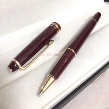 Luxury 164 Classic Resin Series Wine Red + Golden Clip 0.7mm Ink Rollerball Pen picture
