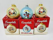 Vintage Campbell’s Soup Kids Christmas Ornaments Collector Edition 98 99 in Box picture