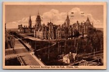 Ottawa Canada Postcard Parliament Buildings From The East c1913 Birds Eye View picture