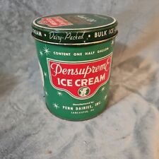 Vintage Half Gallon Vanilla Choc Pensupreme Ice Cream Penn Dairies Lancaster picture