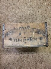 Vintage 7up Wood Crate - Flint Michigan 17x11x9 picture