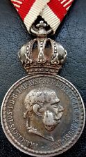 ✚10202✚ Austro-Hungarian WW1 Signum Laudis Military Merit Medal Silver Franz J I picture