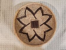 Vintage African Hand Woven Tonga Shallow Basket, Wall Art, Decor, Twig, Flower picture