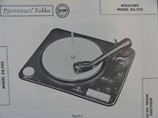 Original Sams Photofact Manual MIRACORD XA-100 picture