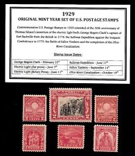 1929 YEAR SET OF MINT -MNH- VINTAGE U.S. POSTAGE STAMPS picture