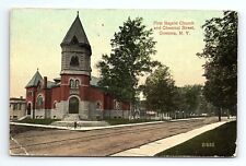 First Baptist Church Chestnut Street Oneonta New York NY Vintage Postcard picture