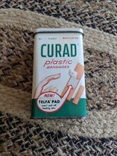 Curad Plastic Bandages Telfa Pad Vintage Embossed Tin Curity Brand Early Version picture