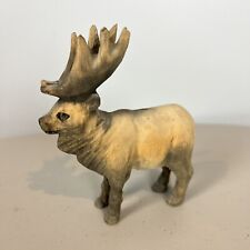 Whittled Wooden Carved Elk Stag or Caribou 4.5